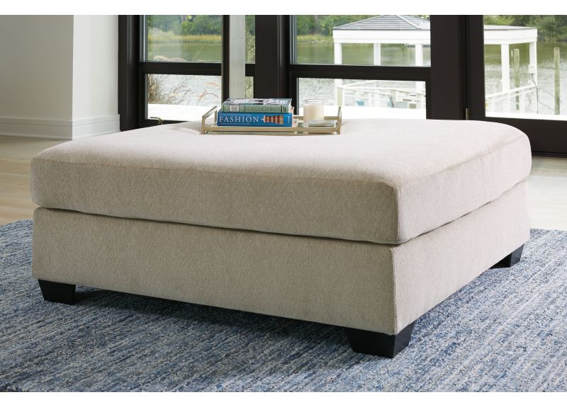 Lincoln Over-sized Fabric Ottoman 